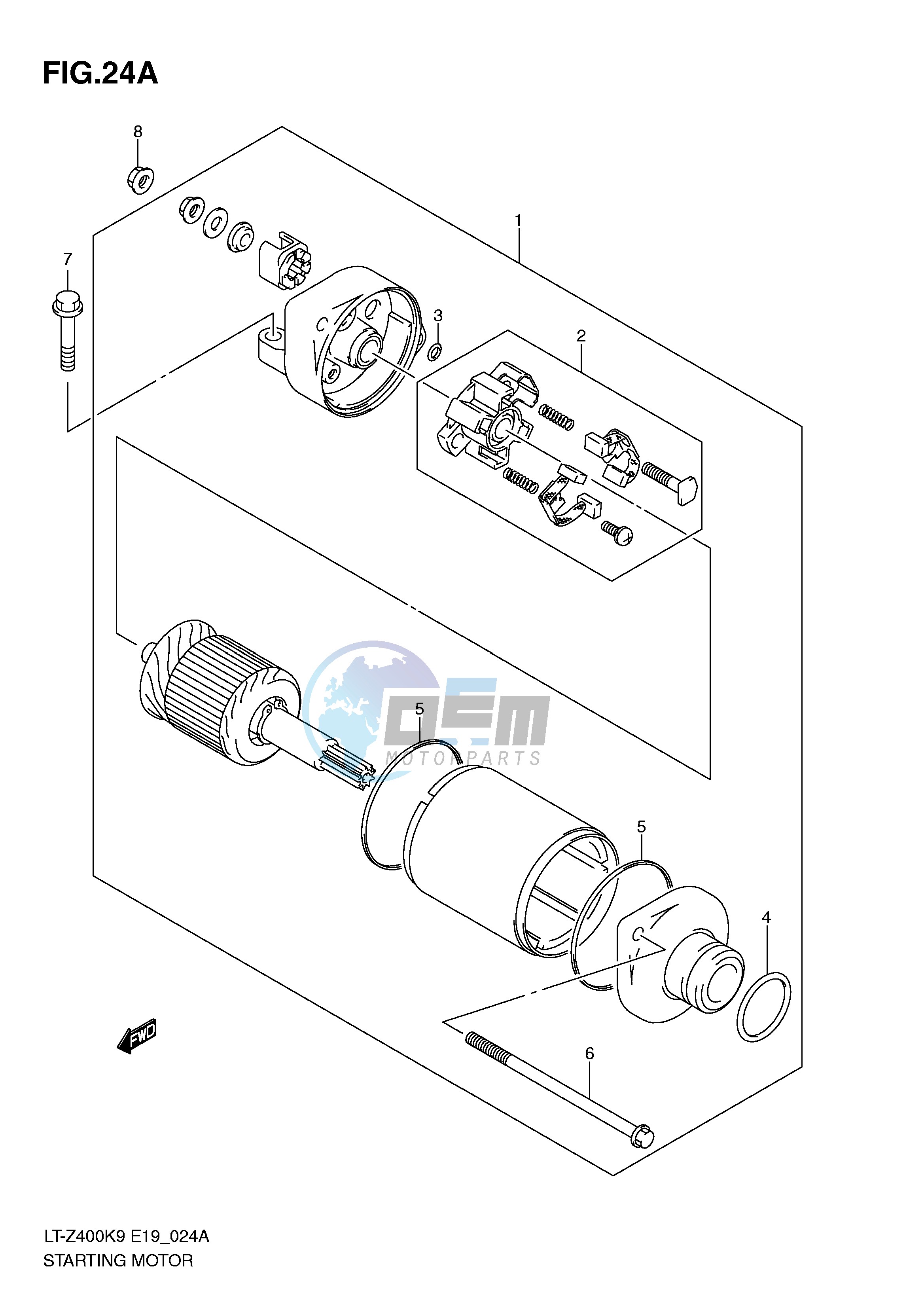 STARTING MOTOR (MODEL L0)