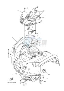 YFM300 RAPTOR 300 (1SC6 1SC7 1SC5) drawing FRONT FENDER