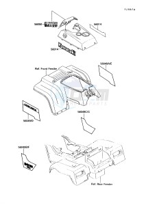 KLF 220 A [BAYOU 220] (A1-A4) [BAYOU 220] drawing DECAL-- KLF220-A3- -