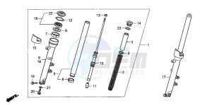 CBF1000S drawing FRONT FORK