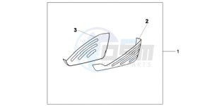 XL1000V9 F / CMF drawing PANNIER SCUFF PAD SET B