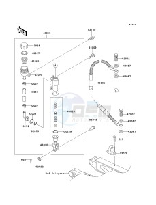 KX 500 E (E15-E16) drawing REAR MASTER CYLINDER