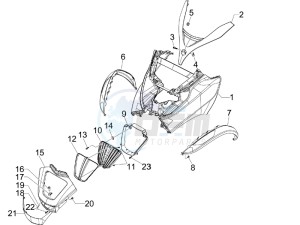 MP3 250 ie mic drawing Front shield