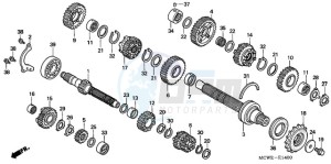 VFR800A9 France - (F / ABS CMF MME TWO) drawing TRANSMISSION