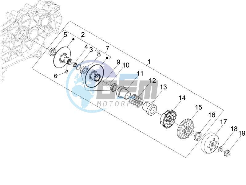 Driven pulley