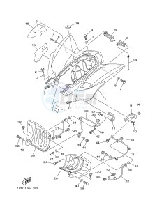 YFZ450 YFZ450D (1PD5 1PD6) drawing REAR FENDER