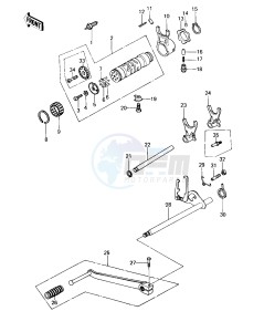 KZ 650 C [CUSTOM] (C1-C3) [CUSTOM] drawing GEAR CHANGE MECHANISM