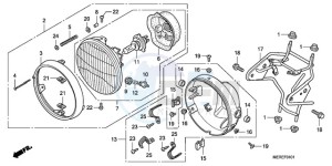 CBF600NA9 Europe Direct - (ED / ABS 25K) drawing HEADLIGHT (CBF600N/NA)