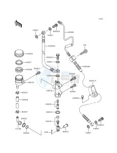 ZX 1100 F [GPZ 1100 ABS] (F1) [GPZ 1100 ABS] drawing REAR MASTER CYLINDER