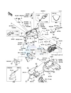 NINJA 250R EX250KBF GB XX (EU ME A(FRICA) drawing Cowling