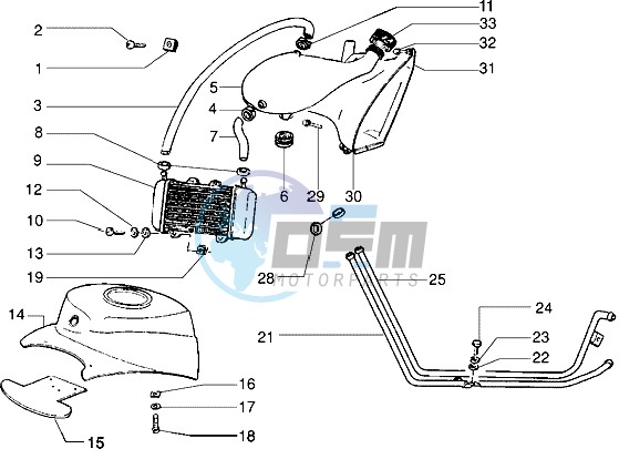 Installation de refroidissement (Vehicle with rear hub brake)