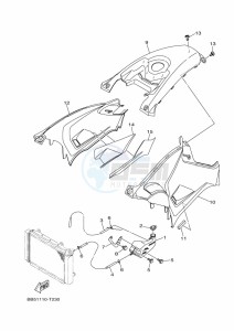 YFM450FWB KODIAK 450 (BJ5E) drawing SIDE COVER