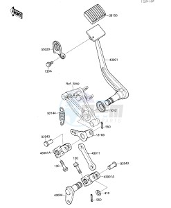 VN 1500 A [VULCAN 88] (A1-A5) [VULCAN 88] drawing BRAKE PEDAL