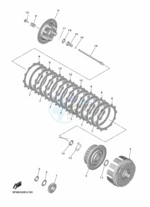 YZ450F (B2W6) drawing CLUTCH