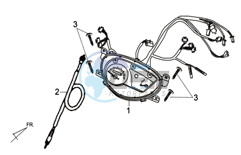 DASHBOARD / SPEEDOMETER CABLE / WIRING HARNASS