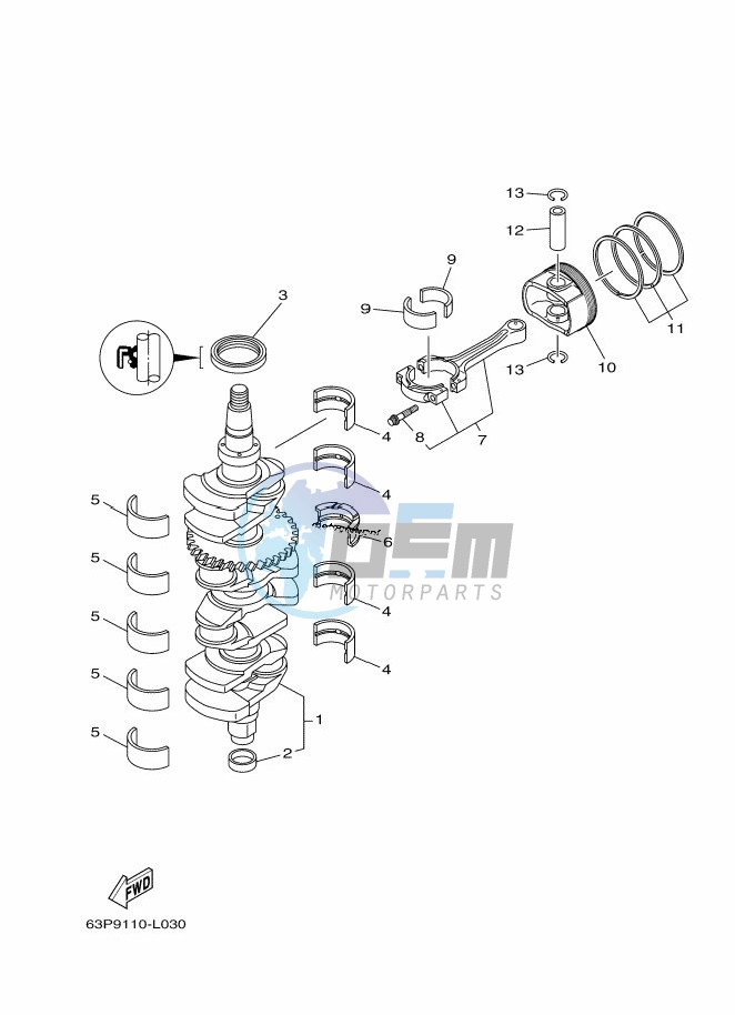 CRANKSHAFT--PISTON