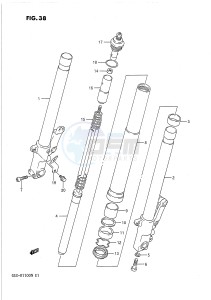 GSX-R1100 (E1) drawing FRONT DAMPER