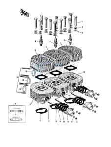 H1 C [MACH III] (-C) 500 [MACH III] drawing CYLINDER HEADS_CYLINDERS -- 69-72 H1_A_B_C- -