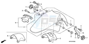 CBR125RWA Europe Direct - (ED / BLA) drawing FRONT FENDER