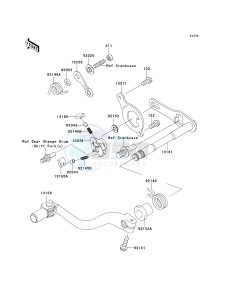 KX 250 M (M2) drawing GEAR CHANGE MECHANISM