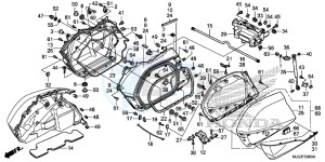 GL1800BG GOLDWING - F6B UK - (E) drawing SADDLEBAG