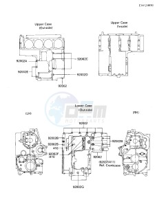 ZG 1000 A [CONCOURS] (A1-A3) [CONCOURS] drawing CRANKCASE BOLT PATTERN