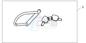 XL700VA9 France - (F / ABS CMF) drawing HONDA U-LOCK