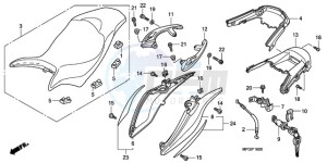 CB600FA France - (F / CMF) drawing SEAT/REAR COWL