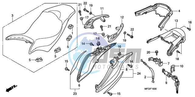 SEAT/REAR COWL