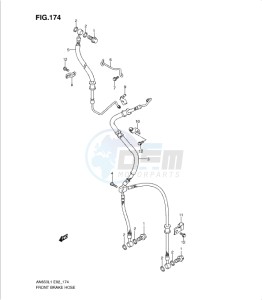 AN650 drawing FRONT BRAKE HOSE (AN650AL1 E24)