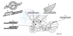 ST1300AE Pan Europoean - ST1300 UK - (E) drawing MARK