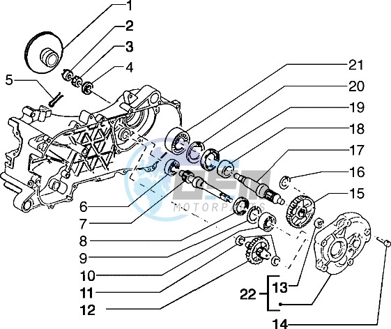 Rear wheel shaft