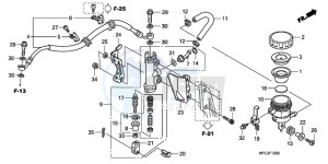 CBR1000RR9 France - (F / CMF REP) drawing REAR BRAKE MASTER CYLINDER (CBR1000RR)