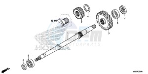 TRX500FM2F TRX500FM U drawing FINAL SHAFT