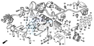 CB1300SA CB1300SUPERBOLD'OR drawing WIRE HARNESS/IGNITION COI L (CB1300/A)