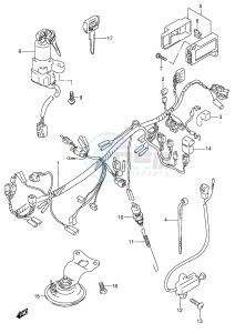 GSX600F (E2) Katana drawing WIRING HARNESS (MODEL S)