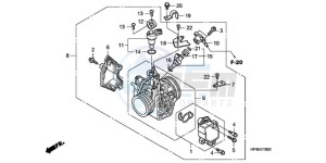 TRX420FEA Australia - (U / 2U 4WD) drawing THROTTLE BODY