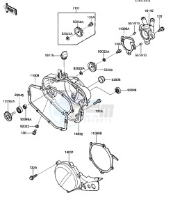 KX 80 G [KX80] (G1-G2) [KX80] drawing ENGINE COVERS_WATER PUMP