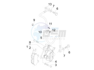 FLY 50 4T 4V USA (NAFTA) drawing Brakes pipes - Calipers