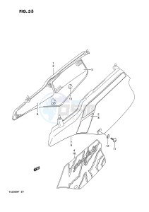 TS200R (E4) drawing FRAME COVER (MODEL M N)