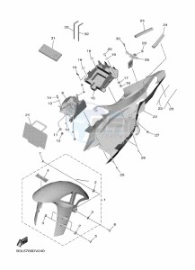 YZF1000 YZF-R1 (B3LM) drawing FENDER