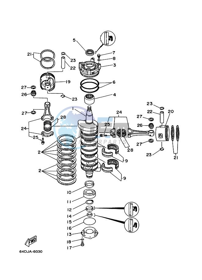 CRANKSHAFT--PISTON