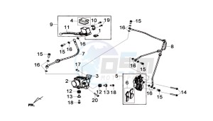 GTS 300I ABS L7 drawing BRAKE CALIPER FOR / BRAKE LEVER CPL