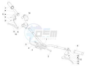 LXV 125 4T 3V IE NOABS E3 (APAC) drawing Handlebars - Master cil.