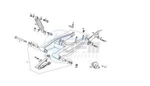 SENDA R X-TREM - 50 CC VTHSR1D1A EU2 drawing SWING ARM - SHOCK ABSORBER