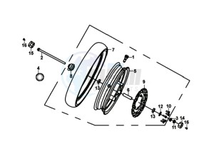 JET 14 125I/X8A L7 drawing FRONT WHEEL