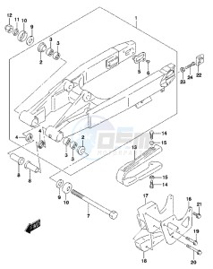 RM85L drawing REAR SWINGINGARM