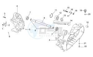 Scarabeo 50 2t (eng. Minarelli) drawing Central crank - Case set