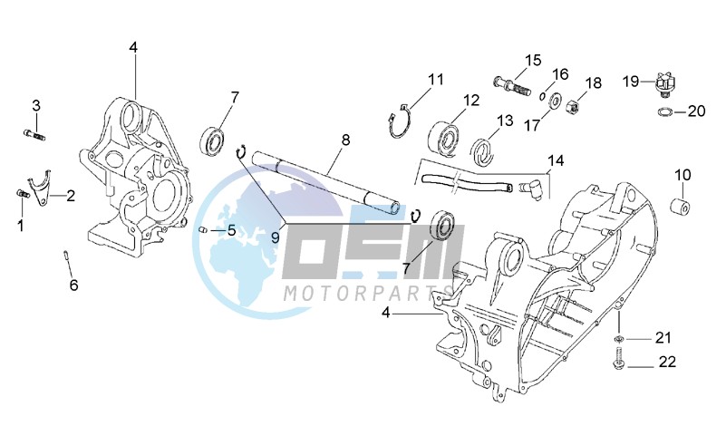 Central crank - Case set