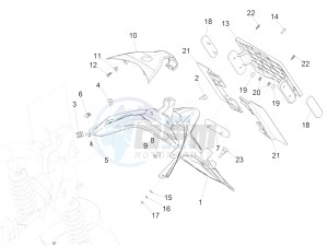 MEDLEY 150 4T IE ABS MA03M, M885M (APAC) drawing Rear cover - Splash guard